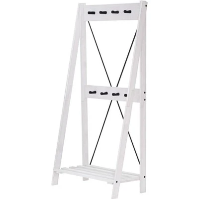 68" Solid Wood X Back Angled Hall Tree White Wash - Saracina Home 68" Solid Wood X Back Angled Hall Tree White Wash - Saracina Home -Saracina Home Shop GUEST 4c572cc5 1d32 47d0 acbf cdad19e71526