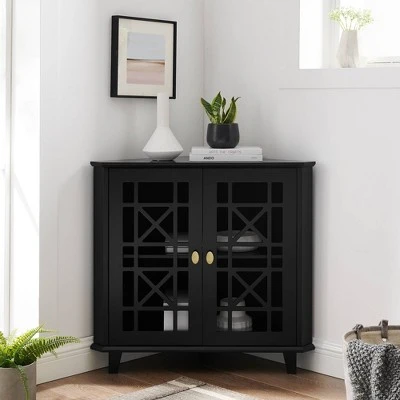 2 Door Corner Accent Cabinet with Fretwork Doors - Saracina Home 2 Door Corner Accent Cabinet With Fretwork Doors - Saracina Home -Saracina Home Shop GUEST 4d368381 2d1a 4fd1 abbf 954cdb9da00c