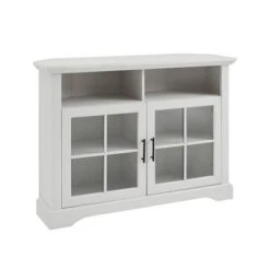 Tasi Traditional Windowpane Corner TV Stand For TVs Up To 50" - Saracina Home -Saracina Home Shop GUEST 4dfd367f 9718 4988 90c3 98b26cba0043