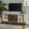 Angelo Modern 2 Door Bookmatch TV Stand For TVs Up To 65" Ash Brown/White - Saracina Home -Saracina Home Shop GUEST 4e0cf029 ac74 4c0e 863a 12acec3d460d