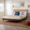 Boho Solid Wood Spindle Platform Bed - Saracina Home
