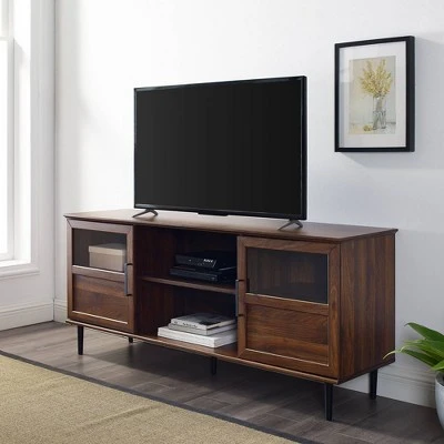 Modern Wood and Glass Door Console TV Stand for TVs up to 65" - Saracina Home Modern Wood And Glass Door Console TV Stand For TVs Up To 65" - Saracina Home -Saracina Home Shop GUEST 5181d4aa 2289 494c ba07 15dd5de5712c