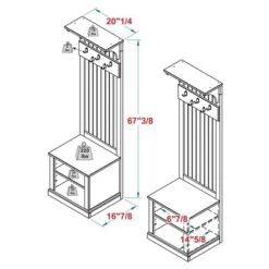 Waylon Rustic Farmhouse Solid Wood Tall Hall Tree - Saracina Home 8 Waylon Rustic Farmhouse Solid Wood Tall Hall Tree - Saracina Home -Saracina Home Shop GUEST 53f12056 5d50 4ebe bd7a 37f1edcb2150