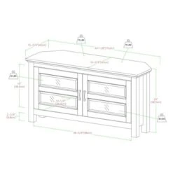 Modern 2 Glass Door Corner TV Stand For TVs Up To 50" Black - Saracina Home -Saracina Home Shop GUEST 544f0bb1 8ee4 4990 a209 7eb4c58a41f0