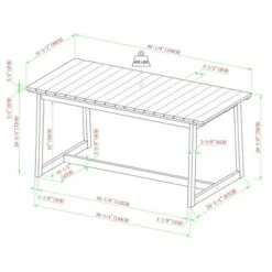 Saracina Home 66" Modern Acacia Slatted Rectangle Outdoor Dining Table -Saracina Home Shop GUEST 54a3134c f6a5 4b00 9a8c d325bf1c1ac6