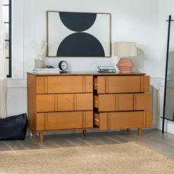 Modern Vertical Accent Solid Wood 6 Drawer Double Dresser - Saracina Home 8 Modern Vertical Accent Solid Wood 6 Drawer Double Dresser - Saracina Home -Saracina Home Shop GUEST 55942971 4f2d 4d9e 9525 52dd583c4fd1