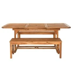 Ravenscroft 3pc Modern Boho Acacia Wood Slat Top Outdoor Dining Set - Saracina Home -Saracina Home Shop GUEST 561f36a7 8490 4fbe 953c 3885eda5a8e2