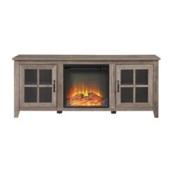 Transitional Farmhouse Window Pane Fireplace TV Stand For TV's Up To 65" Gray Wash - Saracina Home 3 Transitional Farmhouse Window Pane Fireplace TV Stand For TV's Up To 65" Gray Wash - Saracina Home -Saracina Home Shop GUEST 56313ce7 d8ea 4cfc 931a adb53f731833