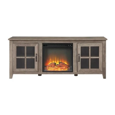 Transitional Farmhouse Window Pane Fireplace TV Stand for TV's up to 65" Gray Wash - Saracina Home Transitional Farmhouse Window Pane Fireplace TV Stand For TV's Up To 65" Gray Wash - Saracina Home -Saracina Home Shop GUEST 56313ce7 d8ea 4cfc 931a adb53f731833