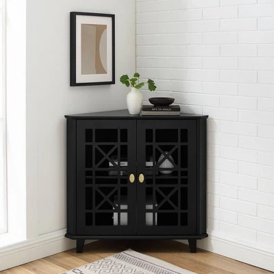 2 Door Corner Accent Cabinet with Fretwork Doors - Saracina Home 2 Door Corner Accent Cabinet With Fretwork Doors - Saracina Home -Saracina Home Shop GUEST 56432bd0 d98d 41c7 8ca0 8e740f3e8fc7