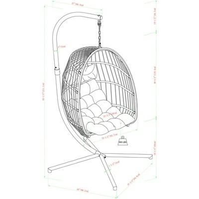 Toluca Hanging Outdoor Boho Egg Chair with Cushion - Saracina Home Toluca Hanging Outdoor Boho Egg Chair With Cushion - Saracina Home -Saracina Home Shop GUEST 56aea60f 8fb1 4dcb a5cc 5a0af51b2f08