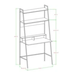 36" Writing Desk With Open Storage Ladder Bookshelf - Saracina Home 6 36" Writing Desk With Open Storage Ladder Bookshelf - Saracina Home -Saracina Home Shop GUEST 57892fcd 555d 4b9c a414 11a241c58962