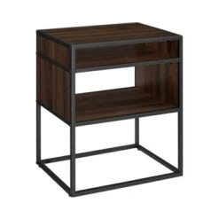 Modern Wood And Metal Side Table With Open Storage - Saracina Home -Saracina Home Shop GUEST 59b6bfa8 aa62 4459 a7e5 2a7a7d215dbf