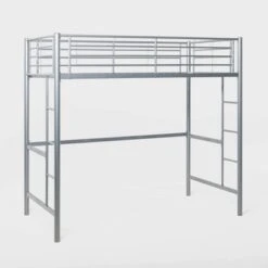 Twin Size Metal Platform Loft Bed - Saracina Home