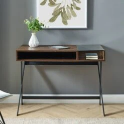 Modern Mixed Material Open Storage Computer Desk - Saracina Home 4 Modern Mixed Material Open Storage Computer Desk - Saracina Home -Saracina Home Shop GUEST 5a5c718e 8e9a 4589 9d29 527a9722dd43