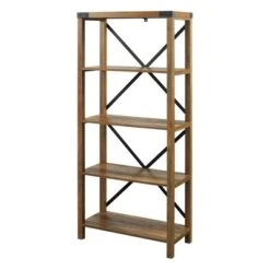 64" Sophie Industrial X Frame Bookshelf - Saracina Home -Saracina Home Shop GUEST 5a74fddf ea69 4314 851d 435f865093fa
