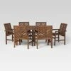 7pc Slatted Chevron Acacia Patio Dining Set - Saracina Home -Saracina Home Shop GUEST 5b8ac3f5 3e06 4230 a01b 1bce1b549a99