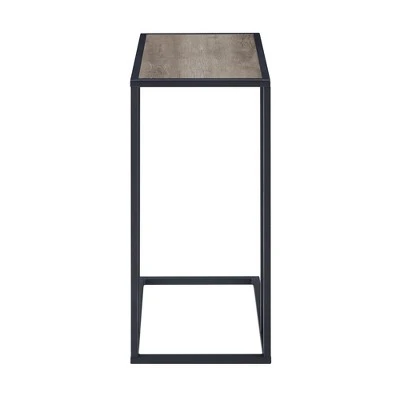 23" Modern Rectangle Two-Tone C Side Table with Metal Base - Saracina Home 23" Modern Rectangle Two-Tone C Side Table With Metal Base - Saracina Home -Saracina Home Shop GUEST 5bfa4338 4c50 438e 8f84 c70205739613
