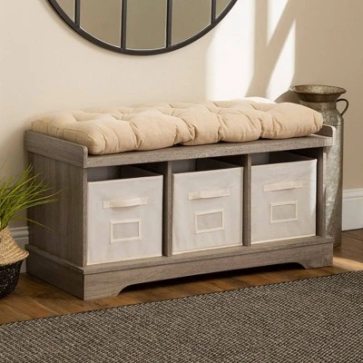 42" Upholstered Wood Entryway Bench with Storage - Saracina Home 42" Upholstered Wood Entryway Bench With Storage - Saracina Home -Saracina Home Shop GUEST 5c15b54e 3c91 4590 bdae db698c5a5de6