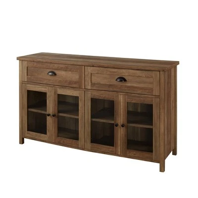 Millia Transitional Farmhouse 4 Door Sideboard with Glass Panels - Saracina Home Millia Transitional Farmhouse 4 Door Sideboard With Glass Panels - Saracina Home -Saracina Home Shop GUEST 5c66efc8 55bc 4305 94f6 da5485aef7b6