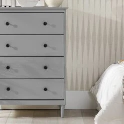 Stiva Classic Mid-Century Modern Vertical 4 Drawer Dresser Gray - Saracina Home 11 Stiva Classic Mid-Century Modern Vertical 4 Drawer Dresser Gray - Saracina Home -Saracina Home Shop GUEST 5d1e1997 3b52 486e 8b94 12084fdeabe0