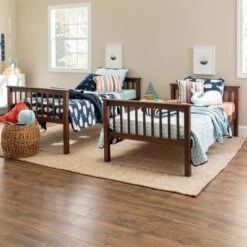 Twin Over Twin Transitional Cottage Solid Pine Bunk Bed Walnut - Saracina Home -Saracina Home Shop GUEST 5d387518 9553 4862 a964 b55e6299999e