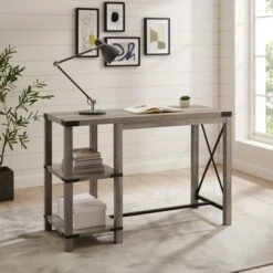 Rustic Farmhouse Metal X Kitchen Island With Shelves - Saracina Home -Saracina Home Shop GUEST 5de6b595 29fd 4de7 96bf 96ffd09f1edc