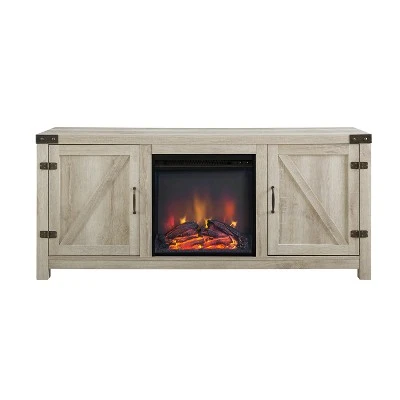Clarabelle Double Door Farmhouse Electric Fireplace TV Stand for TVs up to 65" - Saracina Home Clarabelle Double Door Farmhouse Electric Fireplace TV Stand For TVs Up To 65" - Saracina Home -Saracina Home Shop GUEST 5ef641f8 4e27 4d8e ad18 dd6891280903