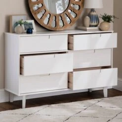 Mid-Century Modern Groove Wood 6 Drawer Dresser - Saracina Home -Saracina Home Shop GUEST 5f343547 8bdb 4ab5 8100 4810a89a5608