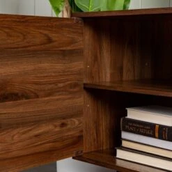 2 Door Mid-Century Modern Wood Storage TV Stand For TVs Up To 80" - Saracina Home -Saracina Home Shop GUEST 5faba6fd cf5d 430a ac22 16488fc6a4a7