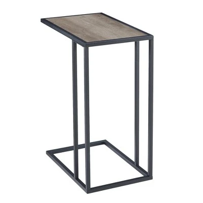 23" Modern Rectangle Two-Tone C Side Table with Metal Base - Saracina Home 23" Modern Rectangle Two-Tone C Side Table With Metal Base - Saracina Home -Saracina Home Shop GUEST 60d202d8 3d4a 432c abd0 7647db4d46f5