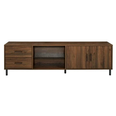 Sana Modern Triple Storage TV Stand for TVs up to 80" Dark Walnut - Saracina Home Sana Modern Triple Storage TV Stand For TVs Up To 80" Dark Walnut - Saracina Home -Saracina Home Shop GUEST 61a9d775 359c 484c 947e fd999158416f