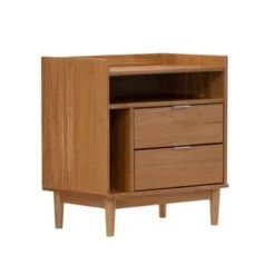 Mid-Century Modern Solid Wood 2 Drawer Nightstand - Saracina Home -Saracina Home Shop GUEST 6347beec 6794 4154 a08e 77242f294925