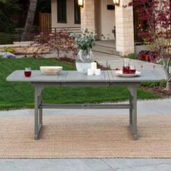 Ravenscroft Modern Boho Acacia Wood Slat Top Rectangle Extendable Outdoor Table - Saracina Home -Saracina Home Shop GUEST 63f5e2a0 b556 4c65 a60d ee24669ef7ee