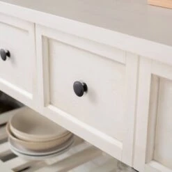 48" Farmhouse Solid Wood 2 Drawer Buffet White - Saracina Home -Saracina Home Shop GUEST 647ab7e8 3c9a 4e65 bc71 7f38e193a85e