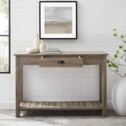 June Rustic Farmhouse Entry Table With Lower Shelf Gray Wash - Saracina Home 7 June Rustic Farmhouse Entry Table With Lower Shelf Gray Wash - Saracina Home -Saracina Home Shop GUEST 651c385e a6a0 40d6 be8d dcf2360fcc88