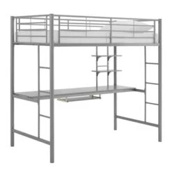 Full Analise Metal Loft Bed With Wood Desk - Saracina Home 10 Full Analise Metal Loft Bed With Wood Desk - Saracina Home -Saracina Home Shop GUEST 65db471a 0750 4114 b31f cdc27a8b6172