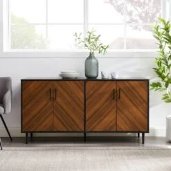Angelo Modern Bookmatch 4 Door Sideboard - Saracina Home