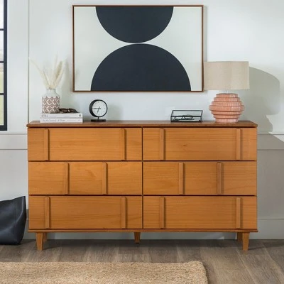 Modern Vertical Accent Solid Wood 6 Drawer Double Dresser - Saracina Home Modern Vertical Accent Solid Wood 6 Drawer Double Dresser - Saracina Home -Saracina Home Shop GUEST 666b6db8 6305 47ae a961 acc292975524