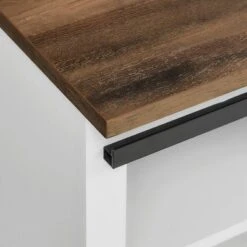 48" Transitional Sliding Barn Door Wood Bench White/Rustic Oak - Saracina Home 6 48" Transitional Sliding Barn Door Wood Bench White/Rustic Oak - Saracina Home -Saracina Home Shop GUEST 6676a183 4d1a 454c b6ab f9fb464a2509