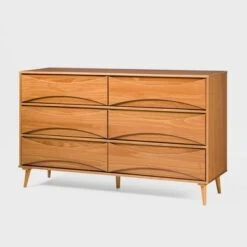 Mid-Century Modern Contoured 6 Drawer Dresser - Saracina Home 11 Mid-Century Modern Contoured 6 Drawer Dresser - Saracina Home -Saracina Home Shop GUEST 6812f9ff 3293 4562 9a04 8866ad65d497