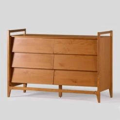 Mid-Century Modern Solid Wood Paneled 6 Drawer Dresser - Saracina Home 9 Mid-Century Modern Solid Wood Paneled 6 Drawer Dresser - Saracina Home -Saracina Home Shop GUEST 68dcaeee c7b9 4713 9959 e46e4d7ca287