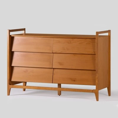 Mid-Century Modern Solid Wood Paneled 6 Drawer Dresser - Saracina Home Mid-Century Modern Solid Wood Paneled 6 Drawer Dresser - Saracina Home -Saracina Home Shop GUEST 68dcaeee c7b9 4713 9959 e46e4d7ca287