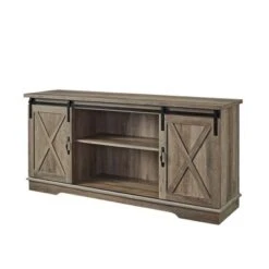 Modern Transitional Sliding Barndoor TV Stand For TVs Up To 65"- Saracina Home -Saracina Home Shop GUEST 693360a1 c63d 4f0c b1fe df6988b47d91