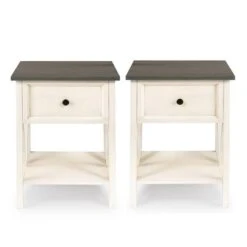 Set Of 2 Farmhouse Single Drawer V Frame Nightstands - Saracina Home 13 Set Of 2 Farmhouse Single Drawer V Frame Nightstands - Saracina Home -Saracina Home Shop GUEST 69c1cb7f c5f8 45c8 a09a c17d10dc02f9