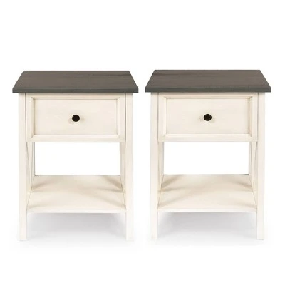 Set of 2 Farmhouse Single Drawer V Frame Nightstands - Saracina Home Set Of 2 Farmhouse Single Drawer V Frame Nightstands - Saracina Home -Saracina Home Shop GUEST 69c1cb7f c5f8 45c8 a09a c17d10dc02f9