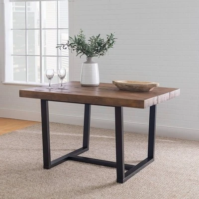 52" Modern Farmhouse Solid Wood Distressed Plank Top Dining Table - Saracina Home 52" Modern Farmhouse Solid Wood Distressed Plank Top Dining Table - Saracina Home -Saracina Home Shop GUEST 6a3534ef 6177 4a70 b0da 5d8132c9b4b6