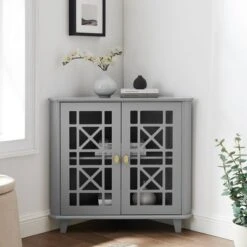 2 Door Corner Accent Cabinet With Fretwork Doors - Saracina Home 13 2 Door Corner Accent Cabinet With Fretwork Doors - Saracina Home -Saracina Home Shop GUEST 6aa69f84 0413 43ec 85f0 32657f3b8c98