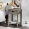 June Rustic Transitional Square Nightstand With Lower Shelf - Saracina Home -Saracina Home Shop GUEST 6c173df0 bc0b 4fe4 a3e4 7c6c136fe720