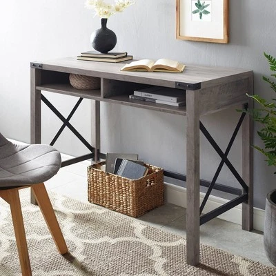Sophie Modern Farmhouse X Frame Writing Desk with Cubbies Gray Wash - Saracina Home Sophie Modern Farmhouse X Frame Writing Desk With Cubbies Gray Wash - Saracina Home -Saracina Home Shop GUEST 6c437607 bb2a 4cd1 9626 8e2fecce27d6